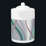 Tornade Abstraite à la menthe de chocolat<br><div class="desc">Abstraite Couleurs douces balayées de vert menthe,  vanille,  argent et un chocolat au lait clair - avec un petit cachemire dans le coin - unique main dessinée abstraite.</div>