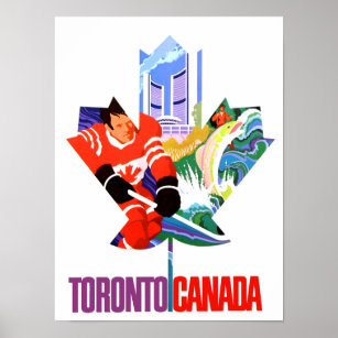 Toronto, affiche de voyage du Canada