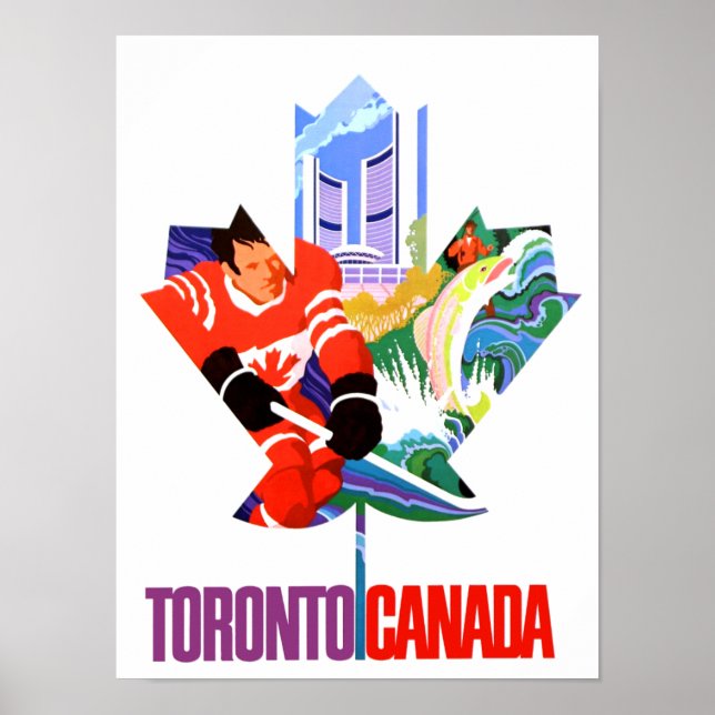 Toronto, affiche de voyage du Canada (Devant)