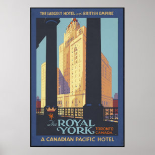 Toronto Canada Poster publicitaire Vintage voyage 