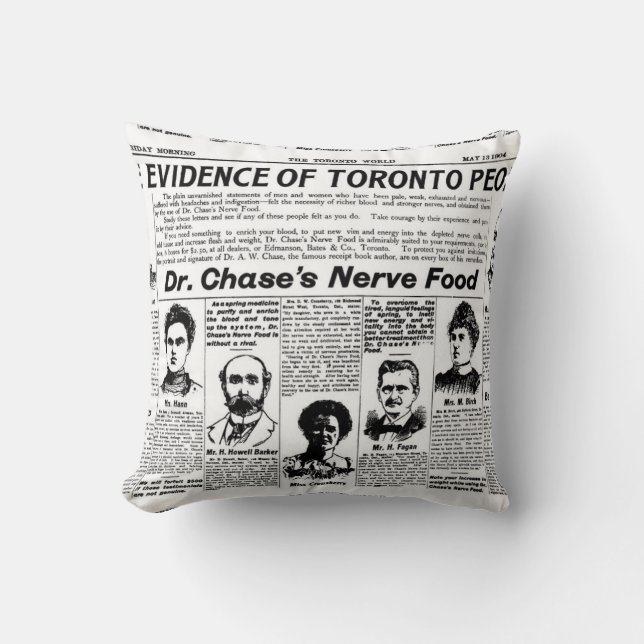 Toronto gens vintage coussin de journal (Recto)