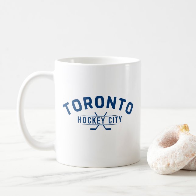 Toronto Hockey City Bleu logo Mug (Avec donut)