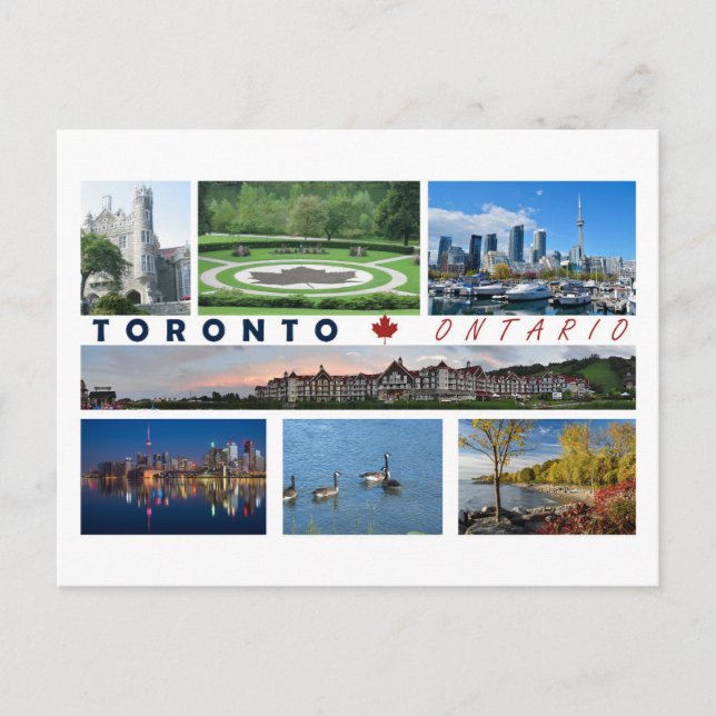 Toronto Ontario Canada Tourist Carte postale Multi (Devant)