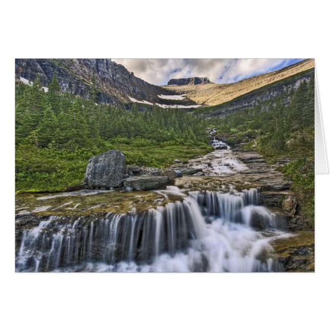 Torrent en cascade, Parc national de Glacier, (Devant horizontal)