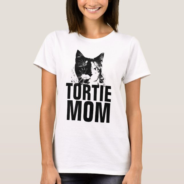 TORTIE CAT MOM, T-shirts Tortoiseshell Cat (Devant)