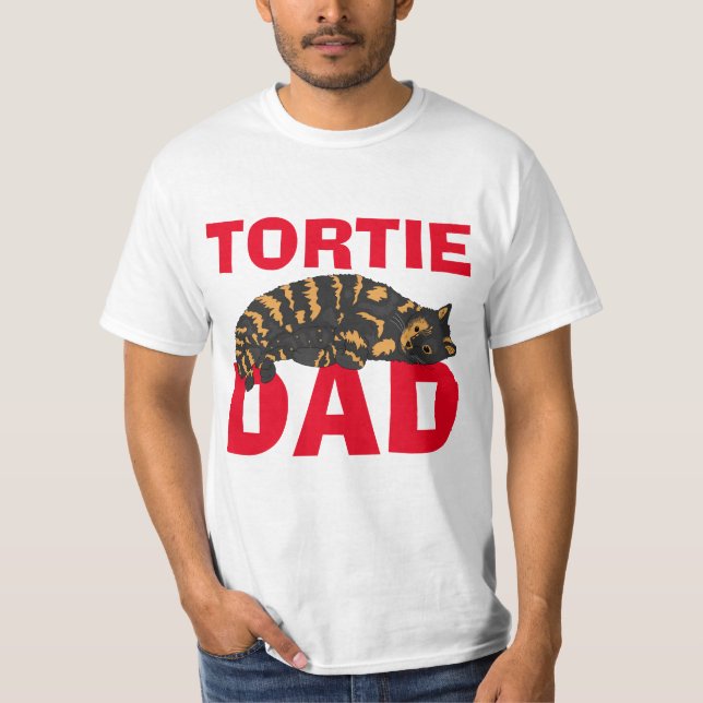 TORTIE CHAT DAD Tortoiseshell T-Shirts Chat (Devant)