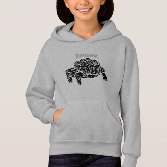 Tortoise personnalisez le sweatshirt de nom (Devant)