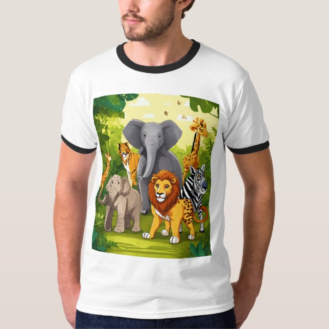 Tortoise Triumph : Jungle Celebration T-Shirt (Devant)