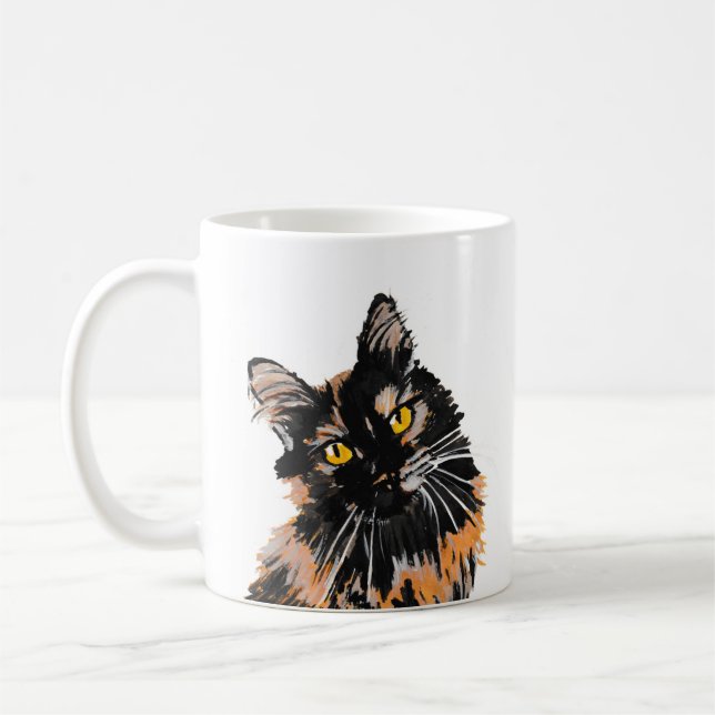 Tortoiseshell Cat Mug (Gauche)