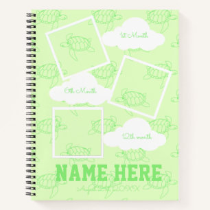 Tortue 1er anniversaire Baby Milestone Livre d'or