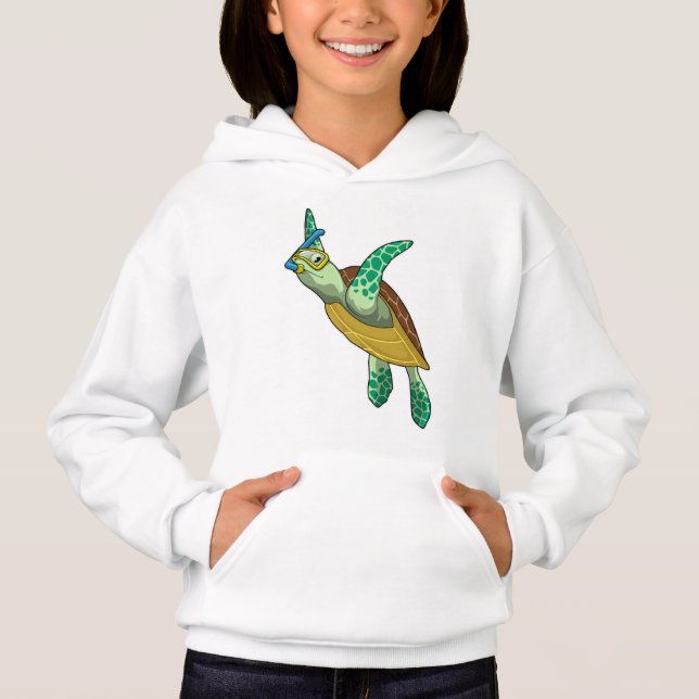 Tortue à la plongée avec tuba (Devant)