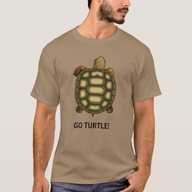 Tortue avec T-shirt modifiable Go Turtle (Devant)