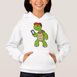 Tortue avec téléphone et Casquette