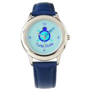 Tortue bleue claire Montre pour enfants