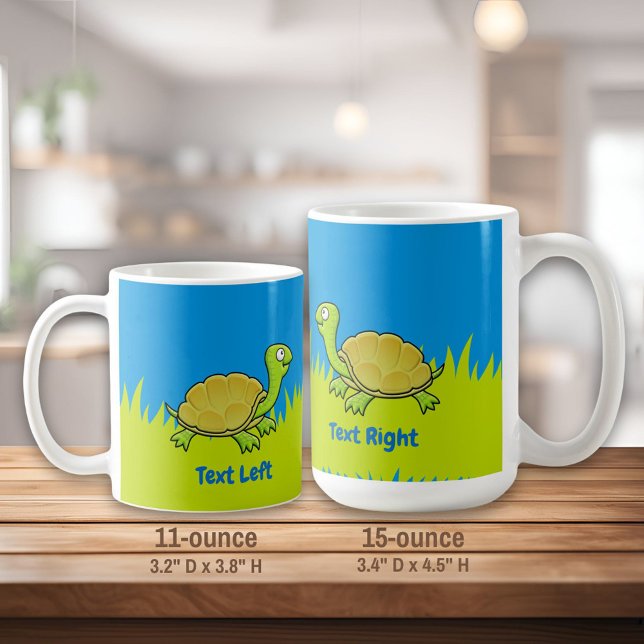 Tortue caricaturale café Mug (Créateur téléchargé)