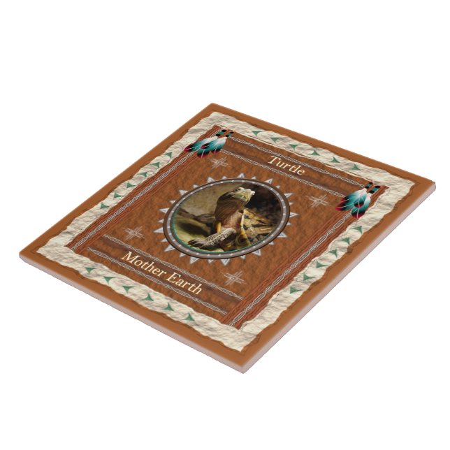 Tortue - carreau de céramique de Terre (Côté)
