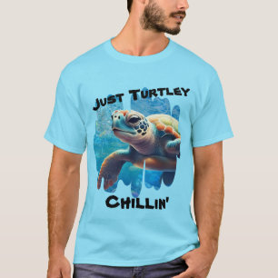 Tortue Chillin' Sea Turtle Gros plan T-shirt
