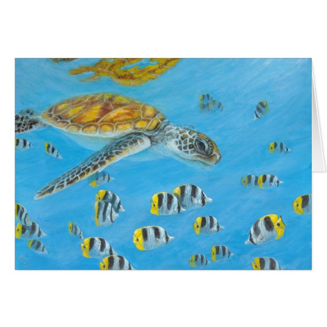 tortue de bora de bora avec des poissons de (Devant Horizontal)