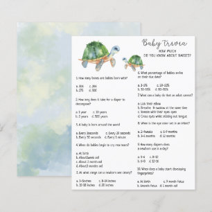 Tortue de mer - Bébé Quiz   Jeu de Baby Shower