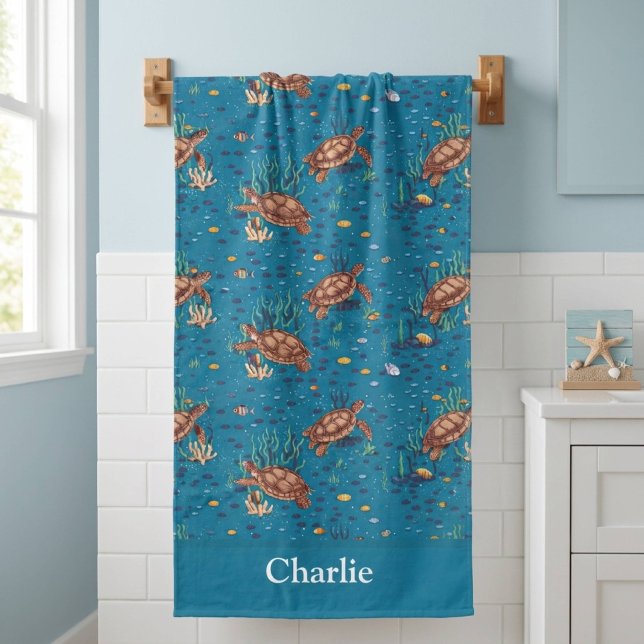 Tortue de mer bleue personnalisée (Créateur téléchargé)