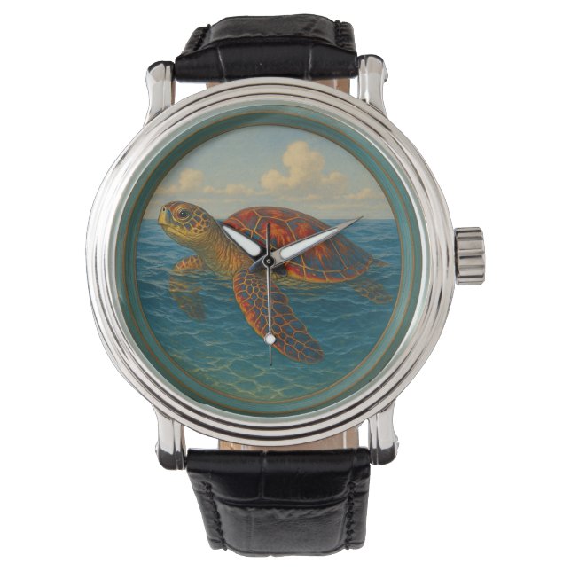 Tortue de mer eWatch Montre (devant)