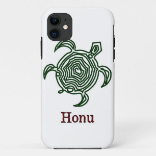 Tortue de mer hawaïenne tribale en Coque vert-Mat