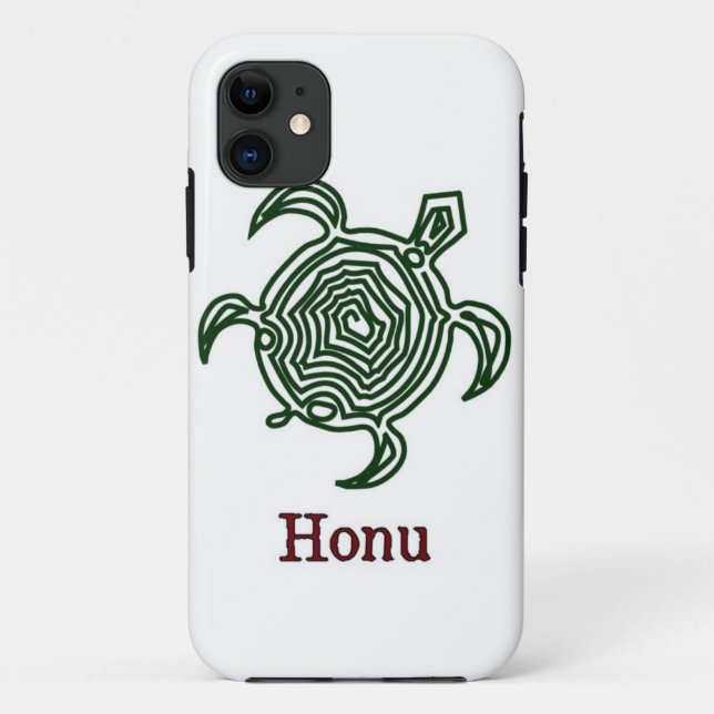 Tortue de mer hawaïenne tribale en Coque vert-Mate (Dos)