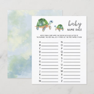 Tortue de mer - Jeu de course de prénoms pour bébé