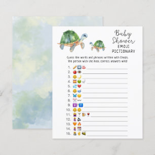 Tortue de mer - Jeu d'images Emoji Baby Shower