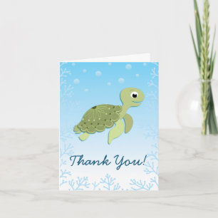 Tortue de mer Kid Cute Merci océanique Stationnair