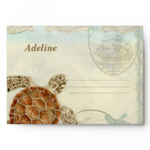 Tortue de mer Moderne Côté Océan Plage Mariage