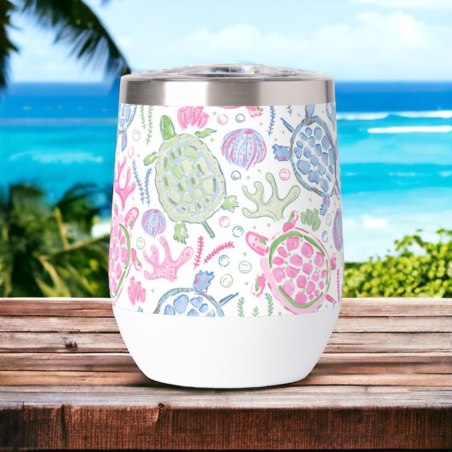 Tortue de mer rose bleu vert Prépa  (Créateur téléchargé)