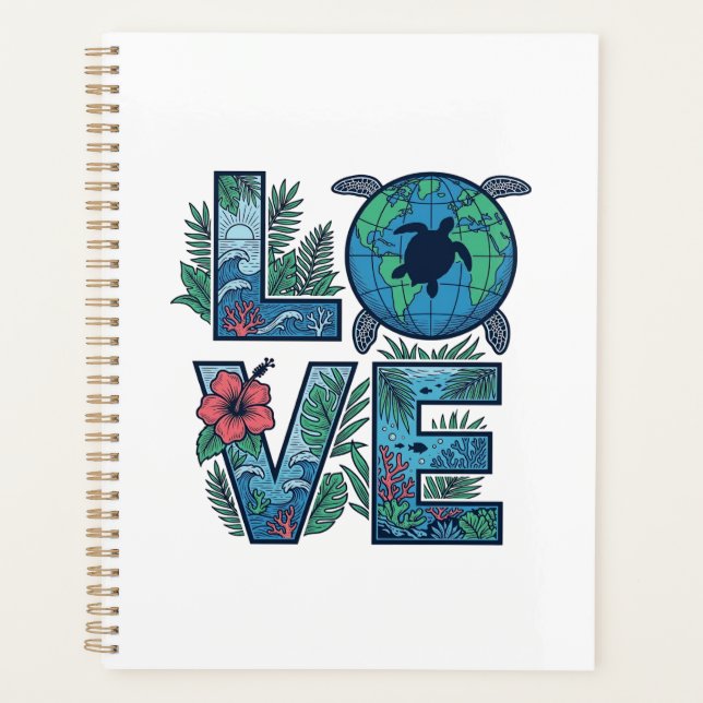 Tortue de mer Terre Tropical Amour (Devant)