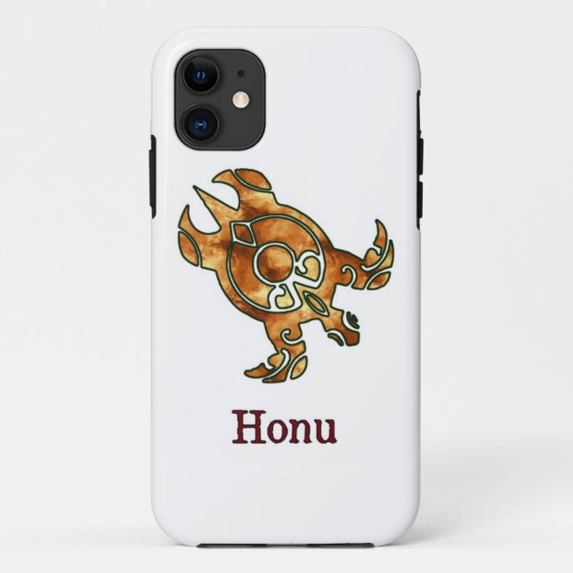 Tortue de mer Tribal Gold sur Coque blanc-Mate iPh (Dos)