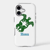 Tortue de mer tribale verte Honu sur étui blanc Ca