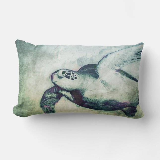 Tortue de mer verte | Oreiller (Recto)