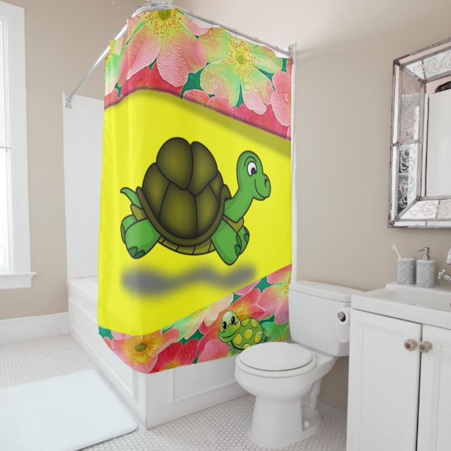 Tortue de rideau de douche (En situation)