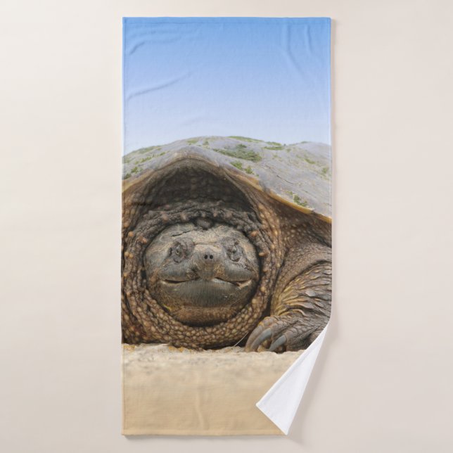 TORTUE DE SABLE GRIS (Serviette de bain)