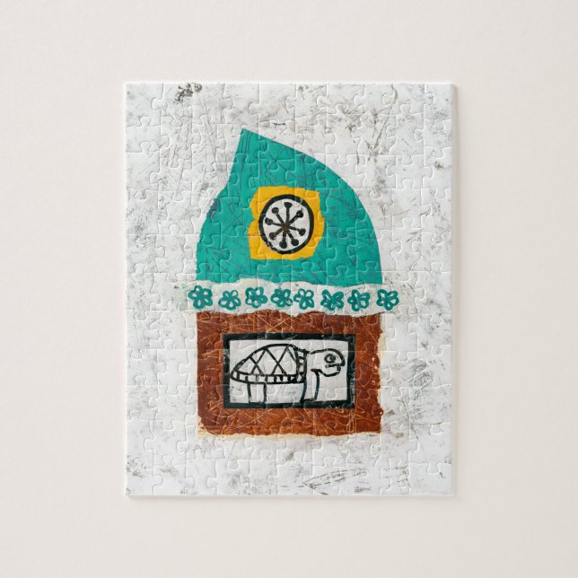 Tortue Démangeant Pour Un Puzzle De Combat (Vertical)