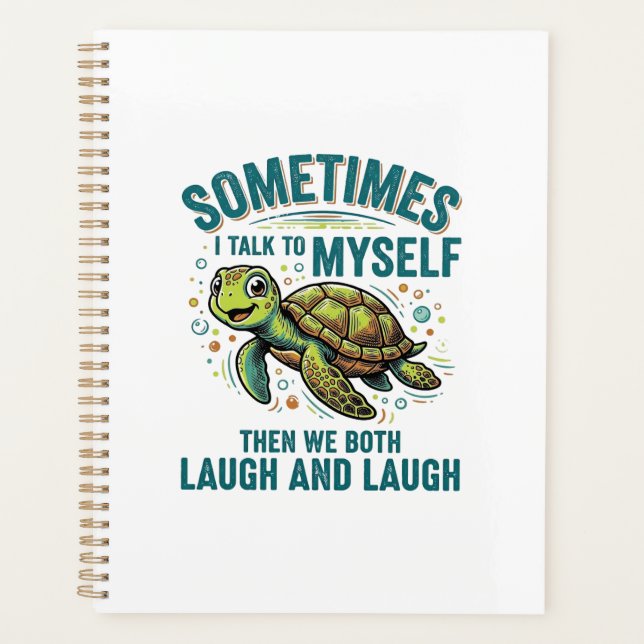 Tortue Drôle Qui Se Parle À Moi-Même Design De T-S (Devant)