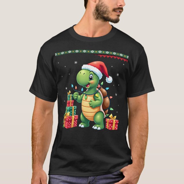 Tortue du Père Noël Sweat de Noël Ugly Funny Vacan (Devant)