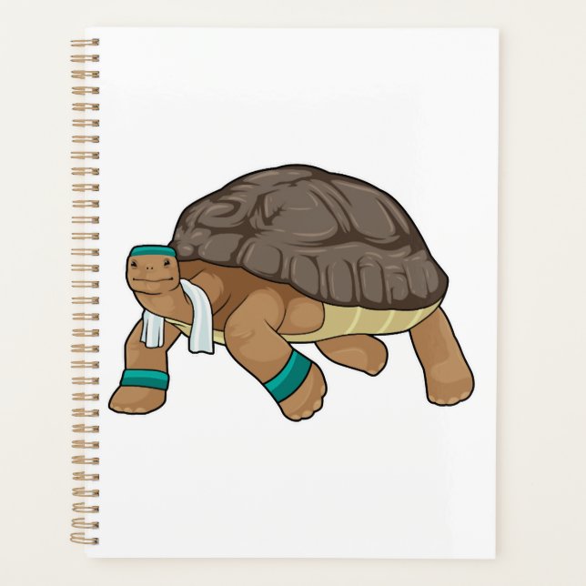Tortue en coureur avec serviette (Devant)