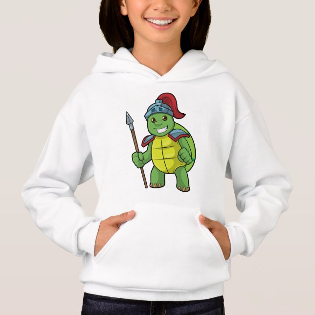 Tortue en guerrier avec Spear & Helmet (Devant)