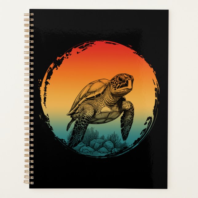 tortue été océan coucher de soleil  (Devant)
