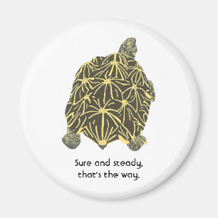 Tortue étoile, affirmation, Sure & Steady magnet