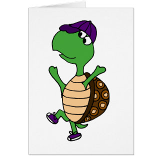 Tortue heureuse de danse