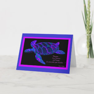 Tortue kaléidoscopique avec carte de devis 2