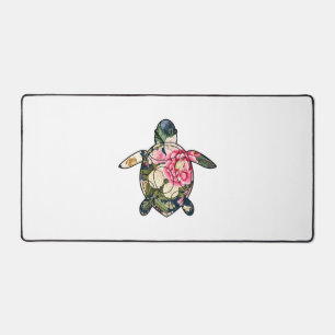 Tortue marine floral