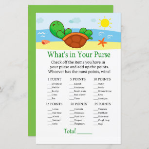 Tortue mignonne Qu'y a-t-il dans votre baby shower