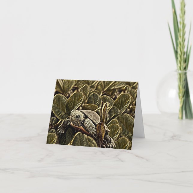 Tortue minuscule - Carte de voeux vierge (Devant)